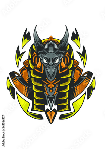 Vektor Anubis illustration geometry with ornament
