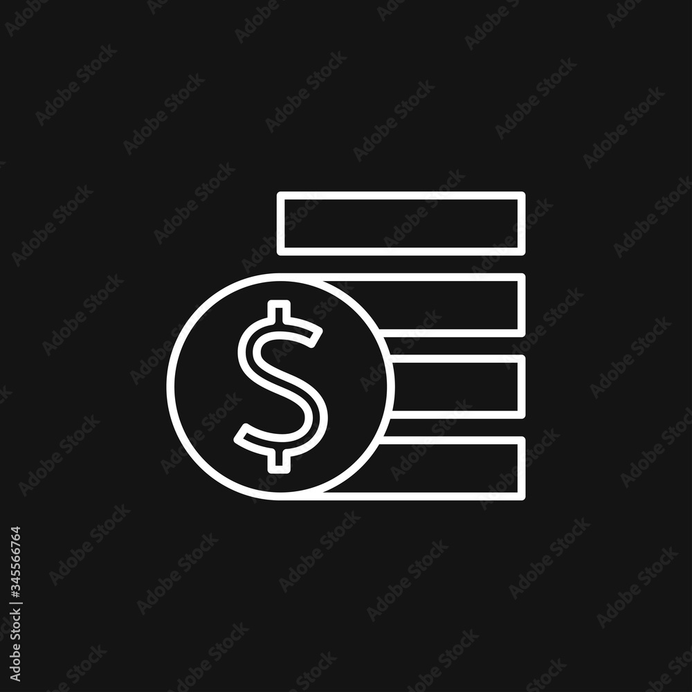 Investments icon. Graph growth graphics vector icon isolated on background Investments icon. Graph growth graphics vector icon isolated on background