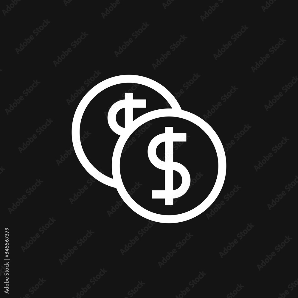 Investments icon. Graph growth graphics vector icon isolated on background