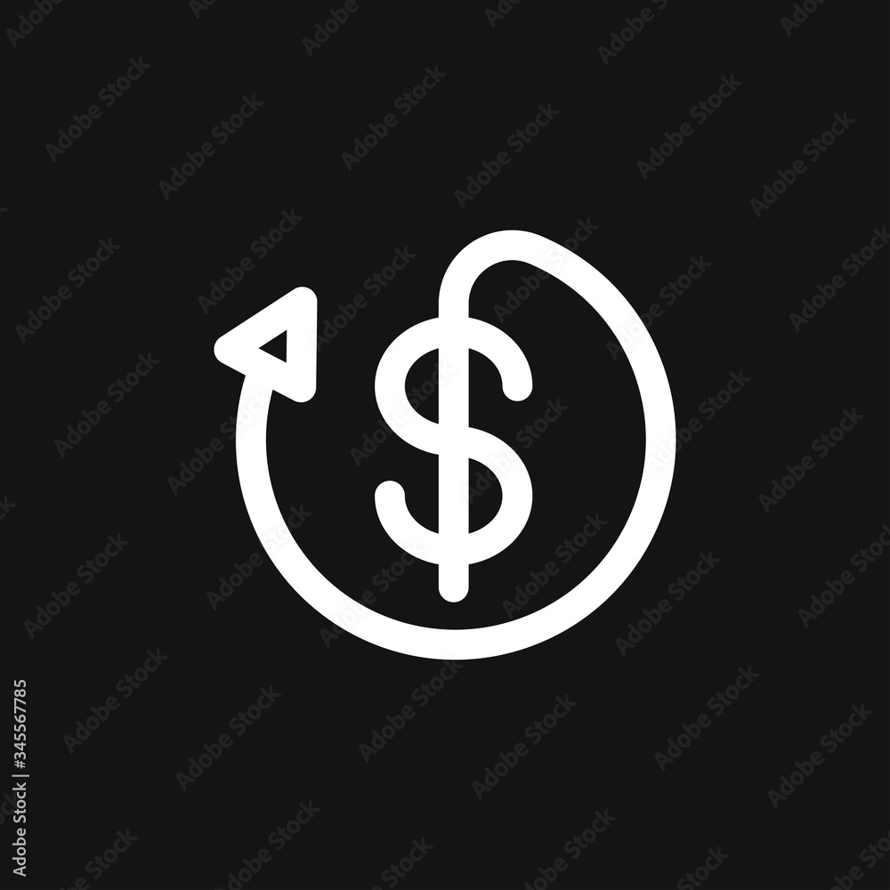 Investments icon. Graph growth graphics vector icon isolated on background Investments icon. Graph growth graphics vector icon isolated on background