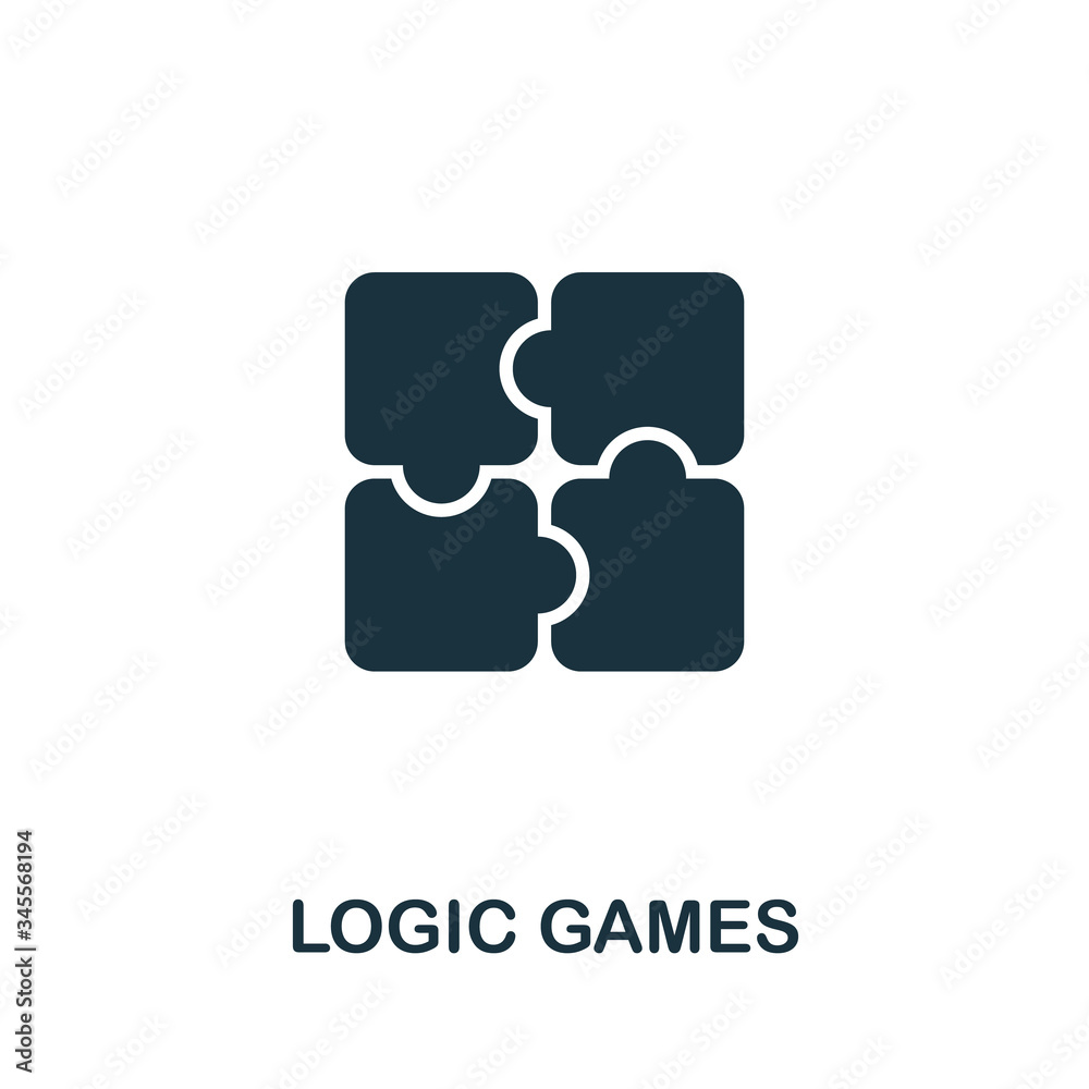 Logic Games icon from video games collection. Simple line Logic Games icon for templates, web design and infographics Logic Games icon from video games collection. Simple line Logic Games icon for templates, web design and infographics
