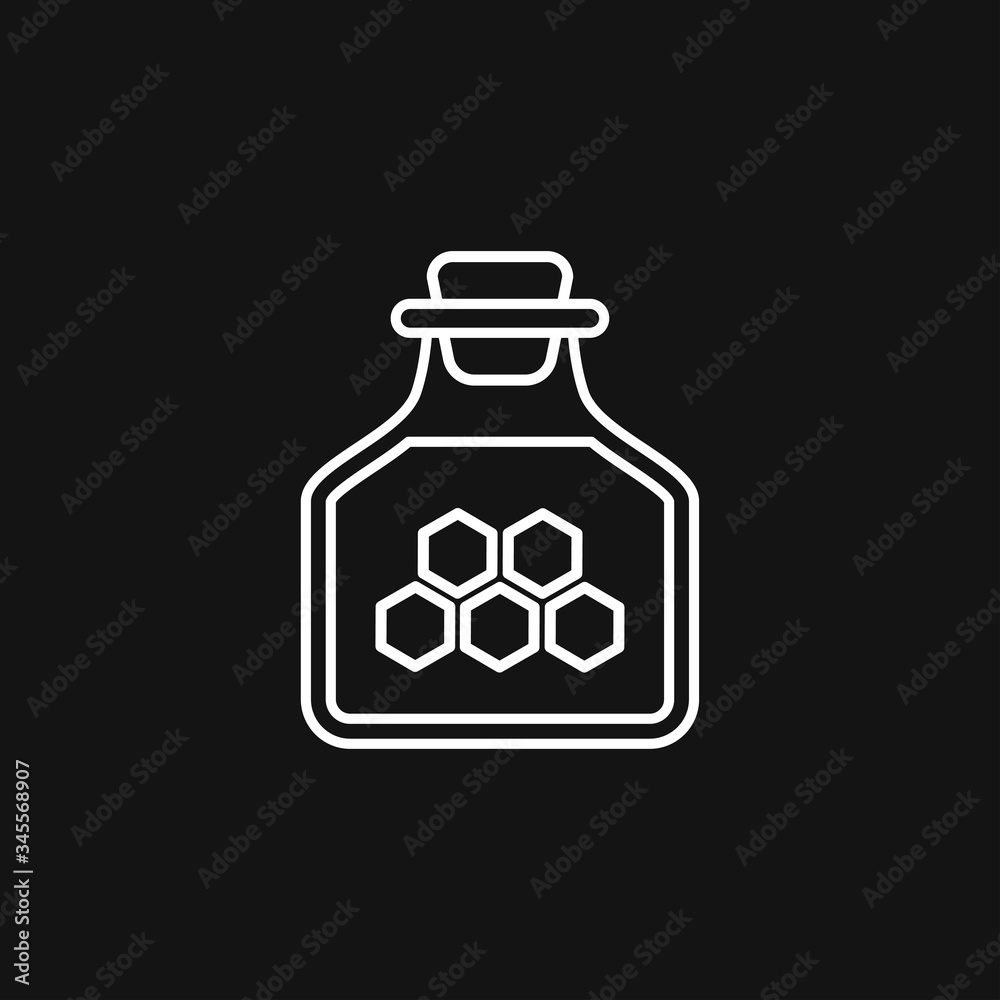 Jar vector icon with cap isolated on background. Honey symbol Jar vector icon with cap isolated on background. Honey symbol
