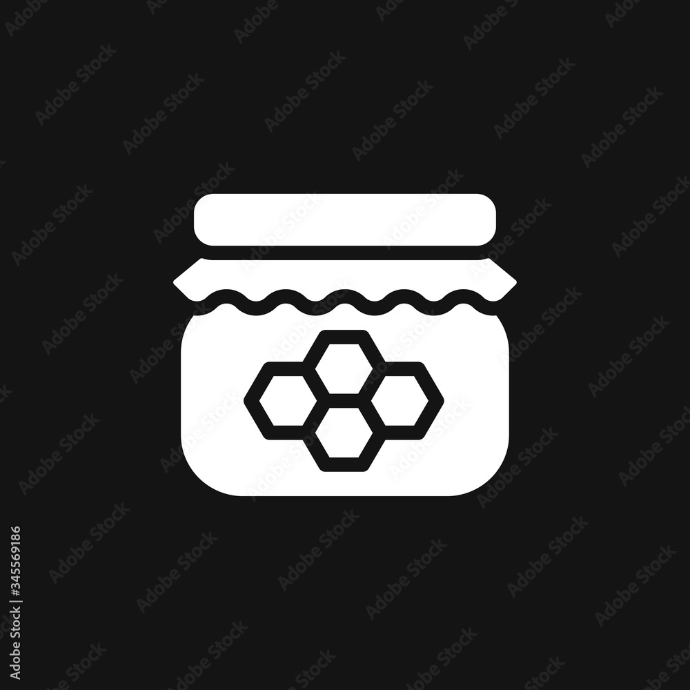 Jar vector icon with cap isolated on background. Honey symbol Jar vector icon with cap isolated on background. Honey symbol