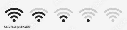 Wi-fi wireless icon with visualization signal quality. Internet Connection wi-fi signal. Vector illustration EPS10
