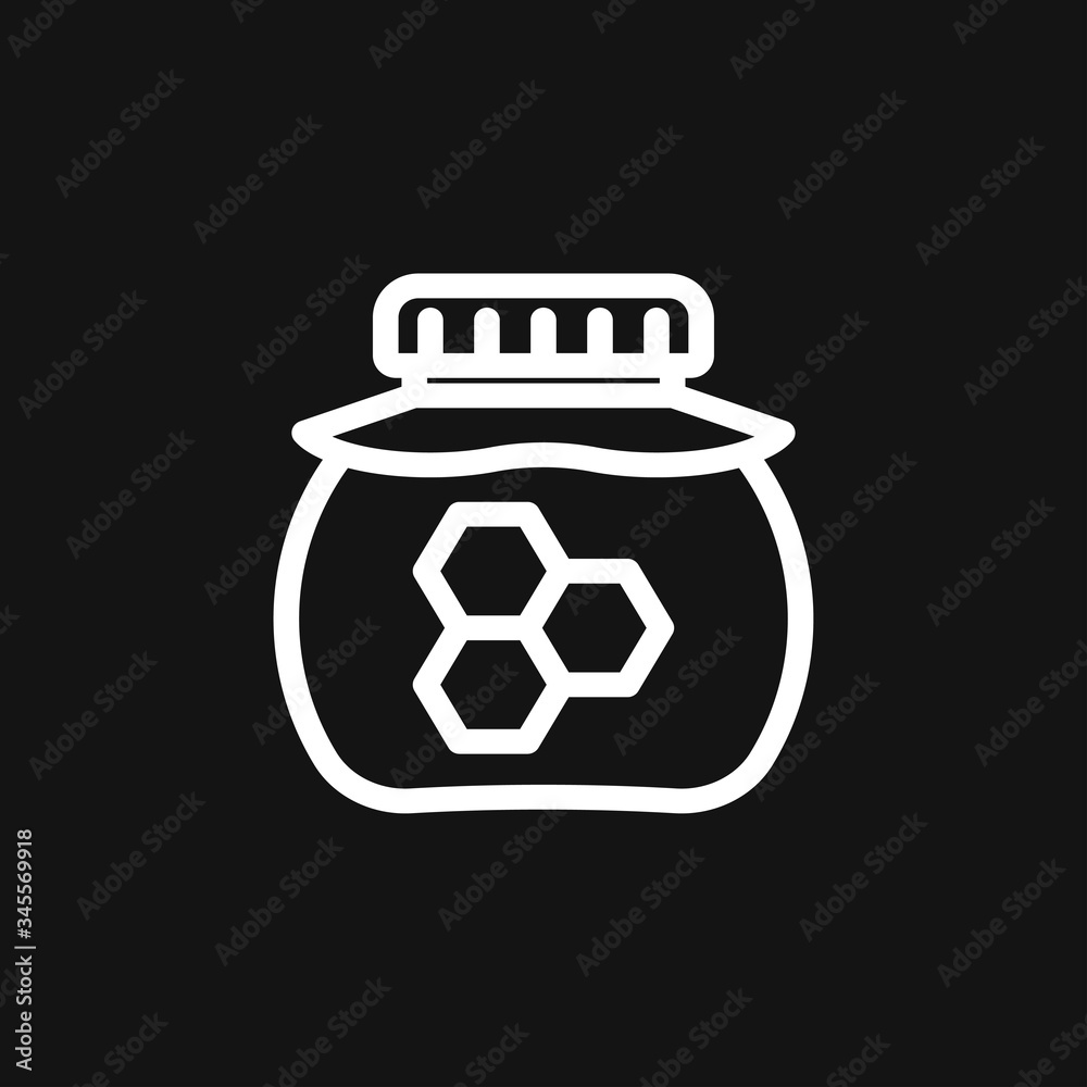 Jar vector icon with cap isolated on background. Honey symbol Jar vector icon with cap isolated on background. Honey symbol