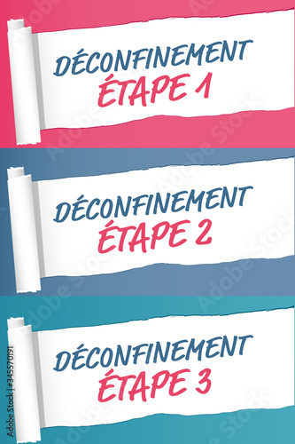 French deconfinement banner set