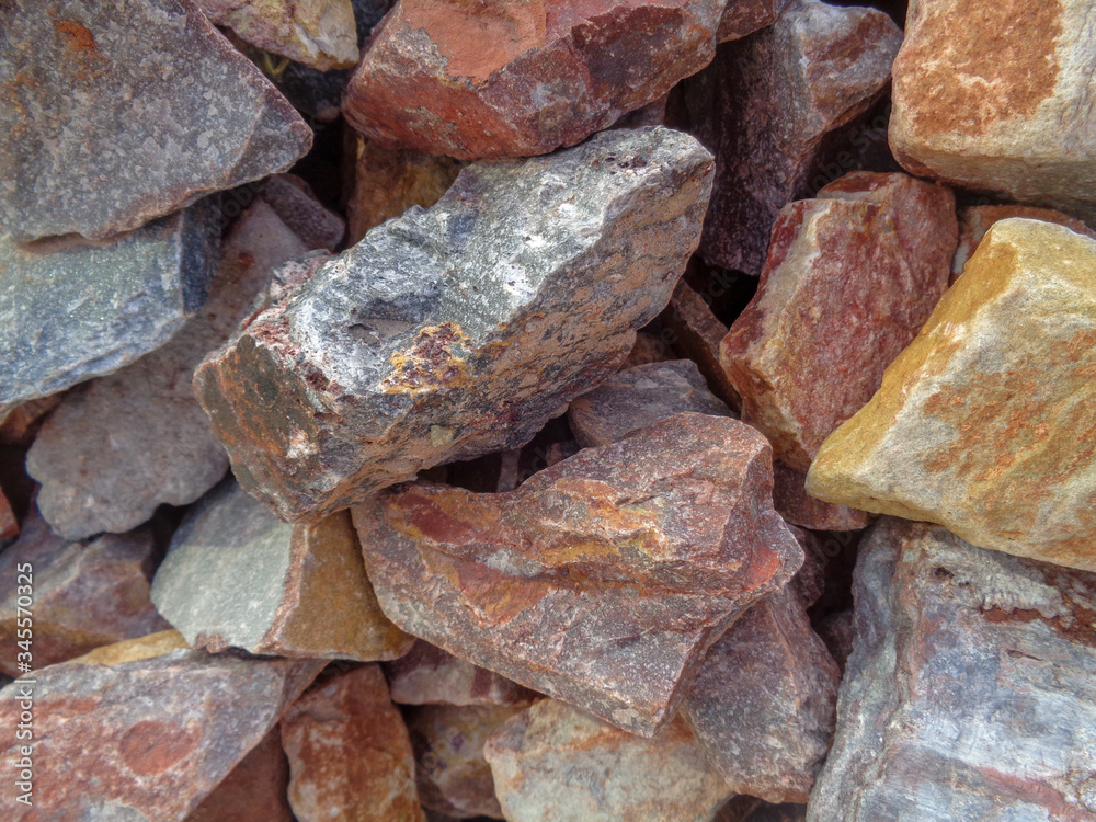 Colored gravel stones background for construction industry