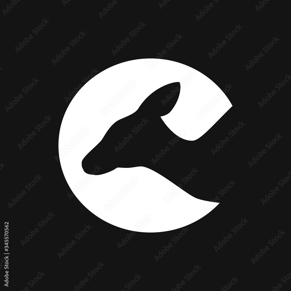 Kangaroo vector icon isolated on background. Animal symbol Kangaroo vector icon isolated on background. Animal symbol