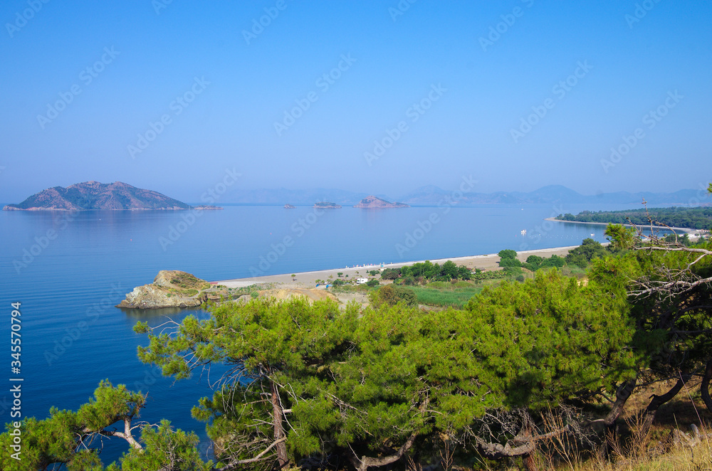 View of the Aegean Sea in Fethiye, Turkey