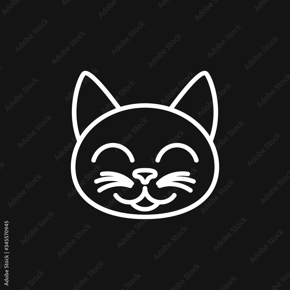 Kitty Vector Icon. Cat symbol isolated on background Kitty Vector Icon. Cat symbol isolated on background