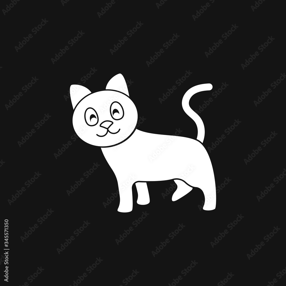 Kitty Vector Icon. Cat symbol isolated on background