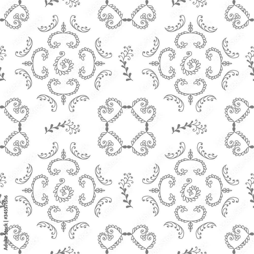 Seamless texture made of abstract elements with floral style. Can be use to create fabric, kerchiefs, scarfs, tablecloths Seamless texture made of abstract elements with floral style. Can be use to create fabric, kerchiefs, scarfs, tablecloths