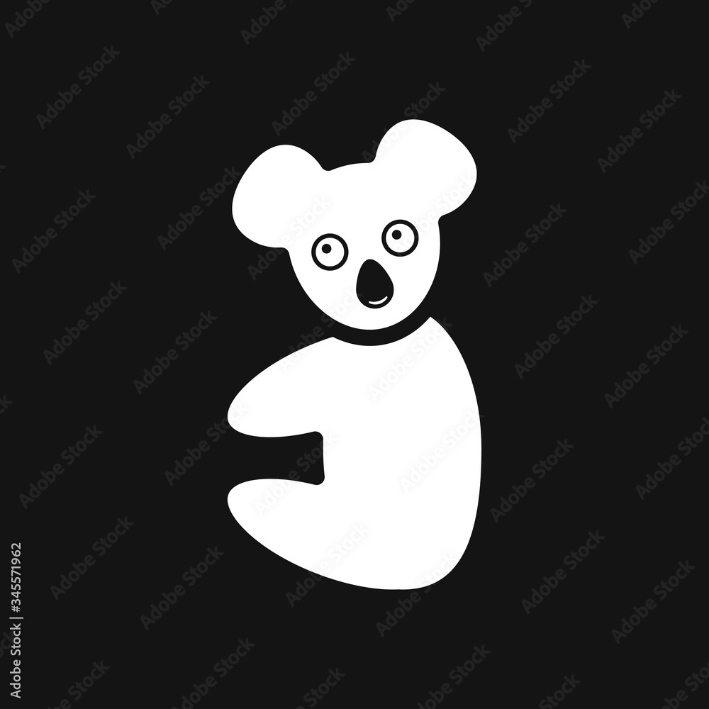 Naklejka premium Koala bear icon animal symbol, logo, symbol