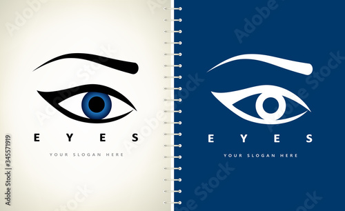Eyes logo vector. Ophthalmologic clinic design.