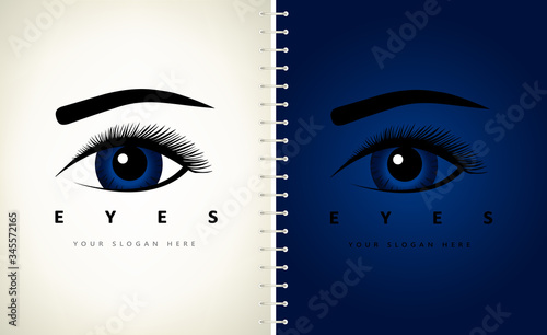Eyes logo vector. Ophthalmologic clinic design.