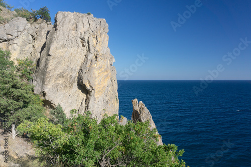 azure sea and rocks