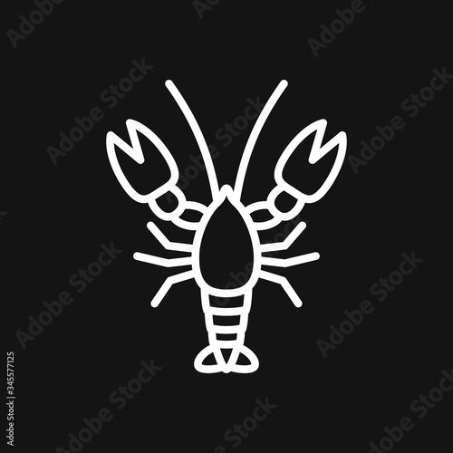 Lobster icon vector logo illustration isolated on background