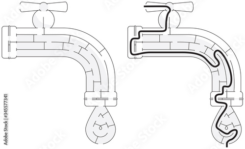 Easy faucet maze