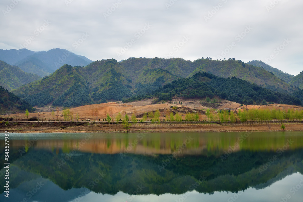 Fototapeta premium North Korea. Countryside scenery