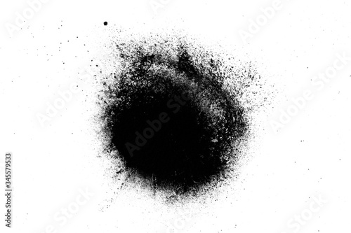 black sand spots isolated on white