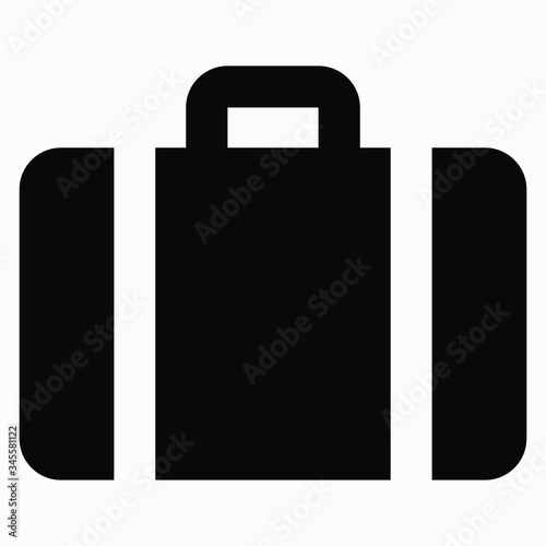 Baggage icon. Suitcase. A bag. Business case. Illustration of the luggage compartment. Cargo icon. Vector icon.