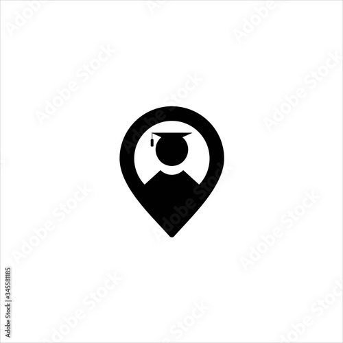 Free Download education location logo icon vector  , education location silhouette logo design, logo  education - GFXLoad