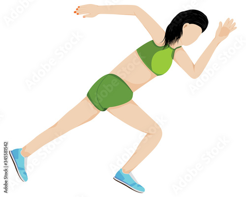 isolated runner woman on white background vector design © phoopanotpics