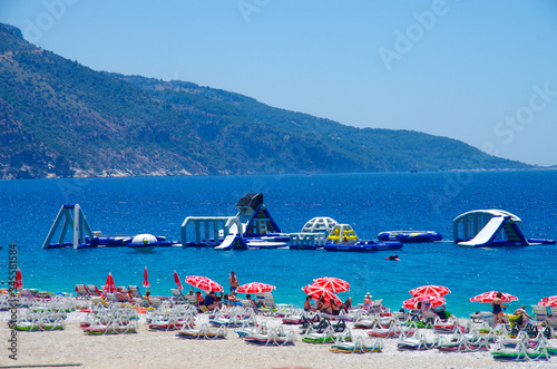 Oludeniz, Turkey - June, 2019: View of the beach in summer day