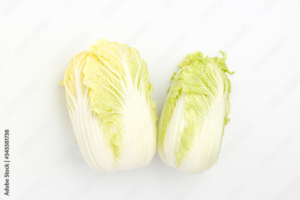Fototapeta premium Chinese cabbage on white background