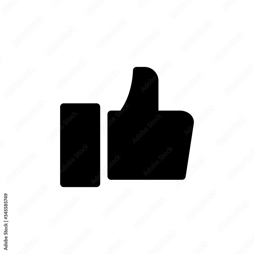 Obraz premium thumb up glyph icon