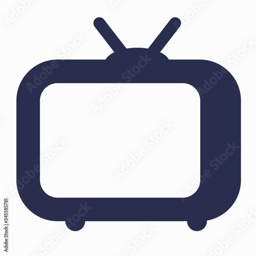 New TV icon. Television receiver. Video illustration. Commercial line vector icon for websites and mobile minimalistic flat design.