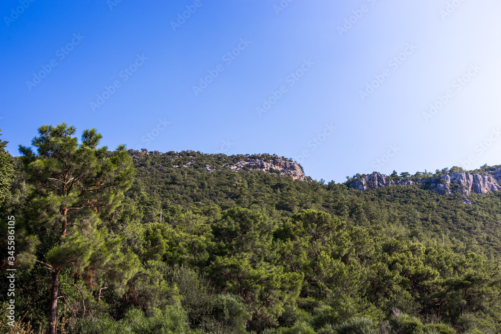 View of the mountains of Kemer. View of the mountains of Kemer.