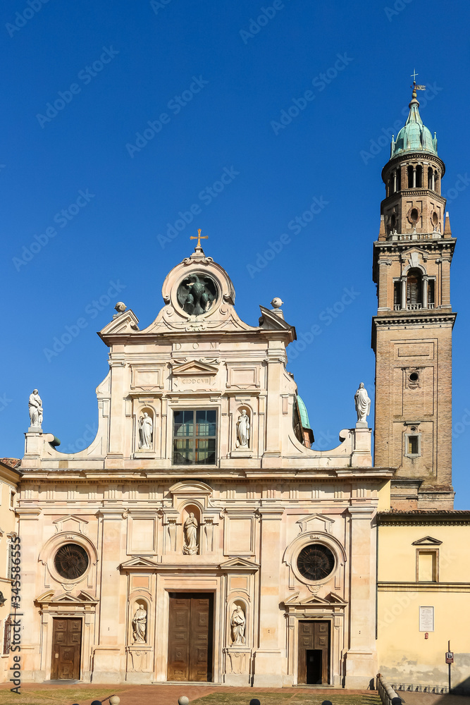 Parma, Italy. Beautiful architecture of catholic church (Chiesa di San Giovanni Evangelista).