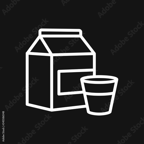 Milk icon, symbols for fresh natural food design