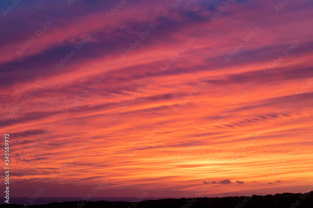Mediterranean sunset in the sky Mediterranean sunset in the sky