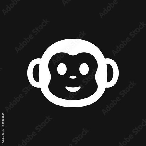 Fototapeta Naklejka Na Ścianę i Meble -  Vector monkey icon isolated on background. Animal symbol