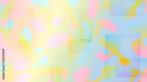 Memphis Modern Minimal Geometric Pattern. Title Presentation Design. Multicolor, Brochure Design. Modern Line Art Colorful Font On Light Backdrop. Vector Abstract Background.