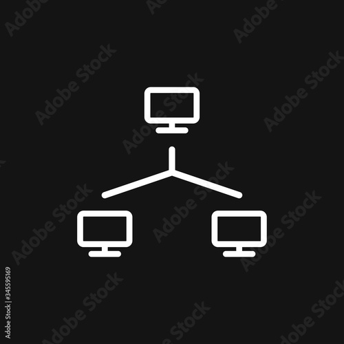 Network icon, computing and computer network symbol