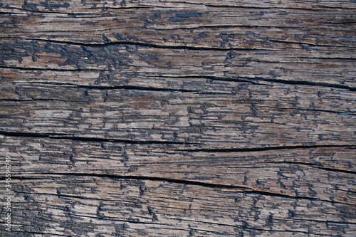 The old wood texture dark black cracked