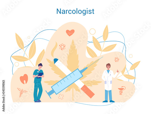 Narcologist concept. Professional medical specialist. Idea of health