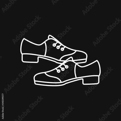 Oxfords icon. Oxford shoes flat vector symbol, sign, illustration.