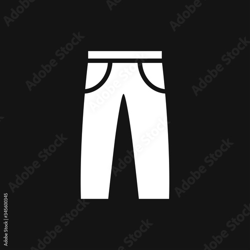 Pants icon. solid fill vector icons set as flat icons