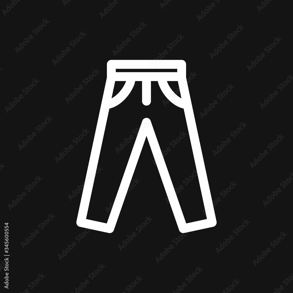 Pants icon. solid fill vector icons set as flat icons Pants icon. solid fill vector icons set as flat icons