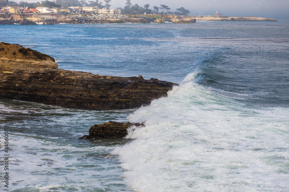 Beach of the Pacific Ocean, California, USA.