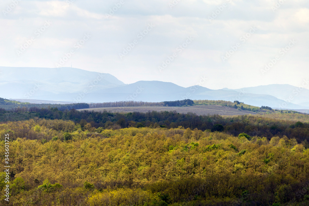 View from the Nagyvolgy-teto mountain in the Bukk, Hungary