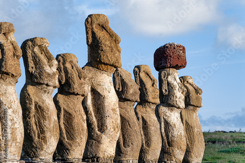 Ahu Tongariki, the 15 moai statues - Easter Island