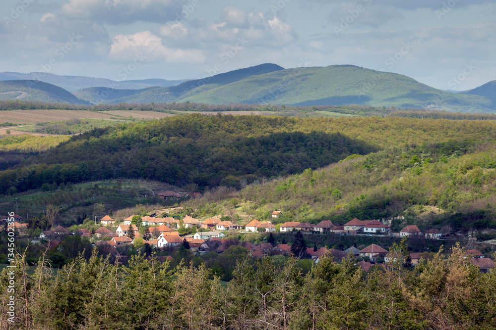 View from the Nagyvolgy-teto mountain in the Bukk, Hungary