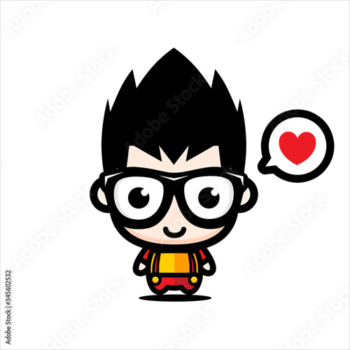 vector design mascot geek