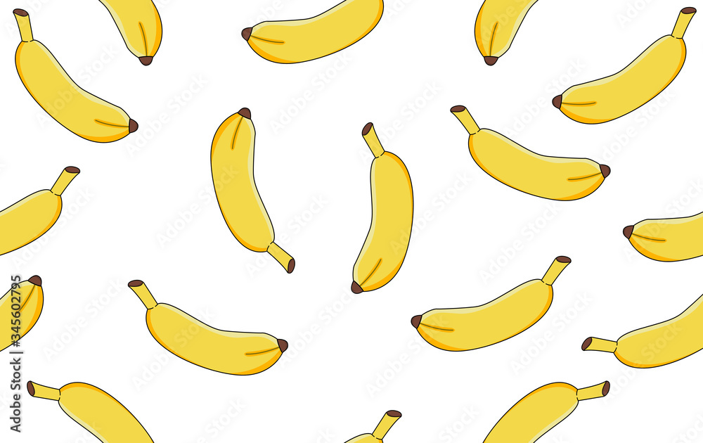 Seamless banana pattern background,vector illustration