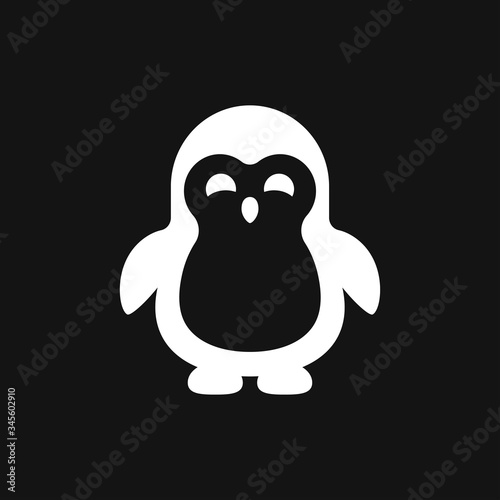 Penguin icon. Abstract birds on white background. Vector illustration © ironsv